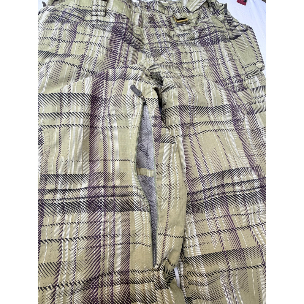 Oakley Thinsulate Insulated Snow Pants Mens Medium Plaid Ski Snowboard