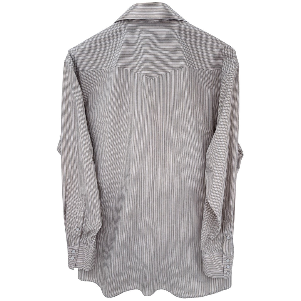 Panhandle Slim Western Shirt Mens 16 34 Beige Striped Snap Button Cowboy Shirt