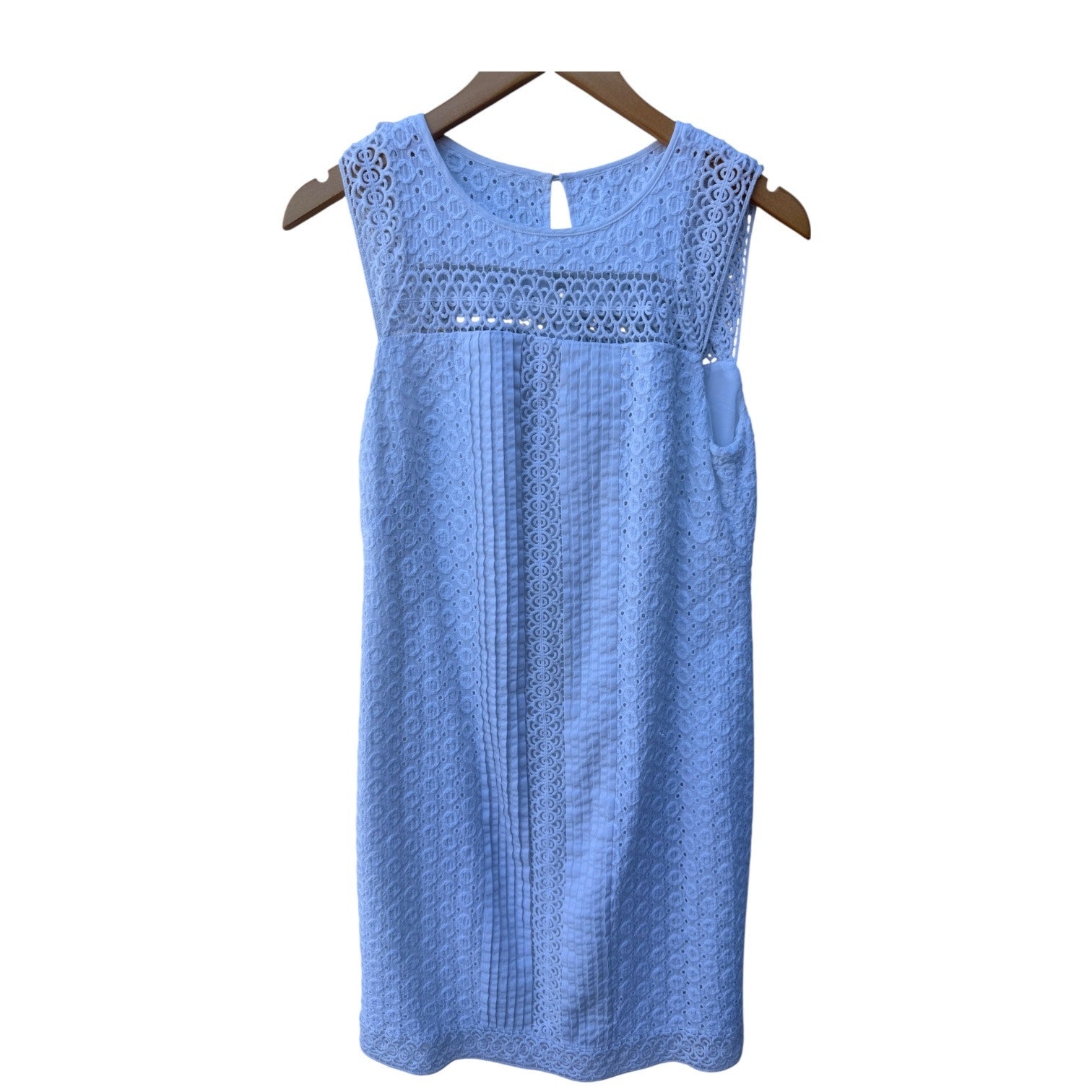 Adrianna Papell Womens Sleeveless Lace Dress Blue Cocktail Formal US 8