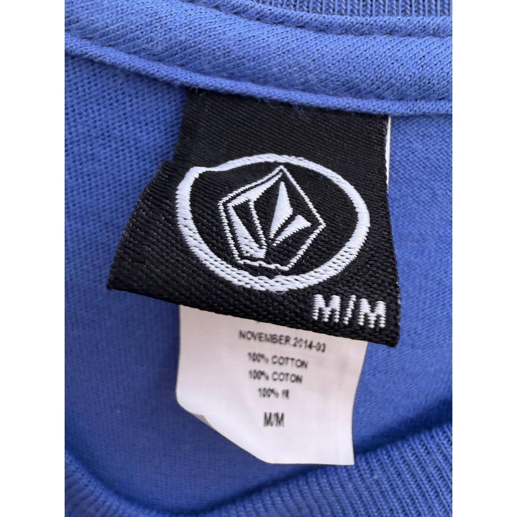 Volcom Graphic T Shirt Mens Medium Blue Logo Short Sleeve Skate Tee New