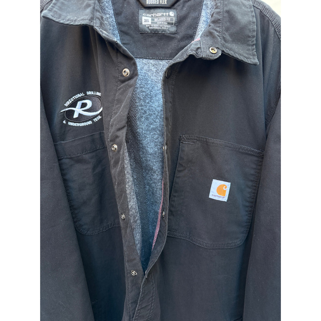 Carhartt Rugged Flex Jacket Mens 3XL Black Workwear Heavy Duty Utility Coat