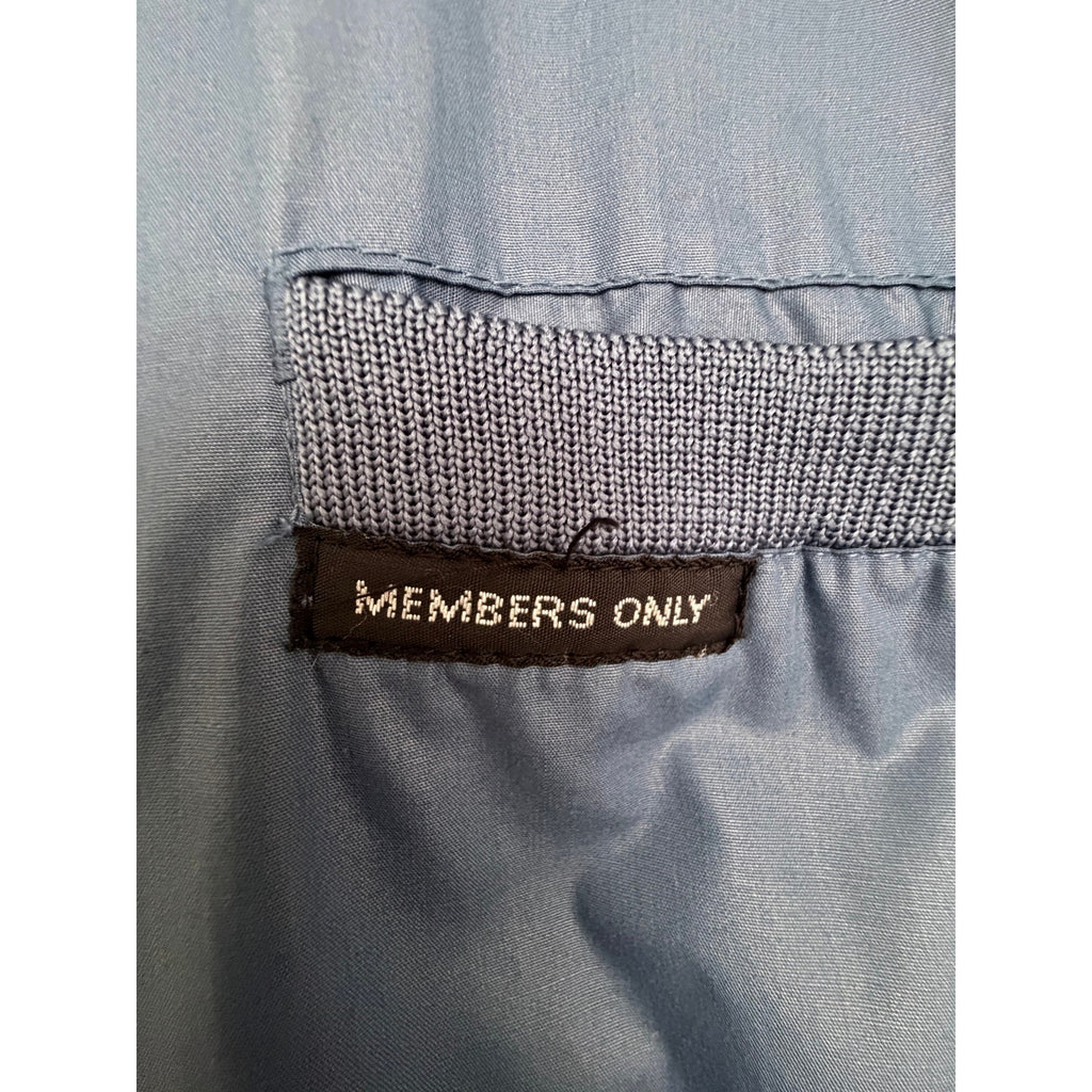 Members Only Vintage Jacket Mens 46 XL Blue Full Zip Lightweight Bomber USA