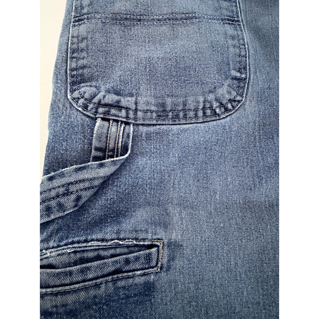 Wrangler Carpenter Jeans Mens 36x30 Blue Denim Workwear Utility Pants