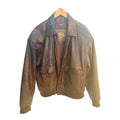 Vintage Wilsons Leather Bomber Jacket Brown Thinsulate Mens XL Adventure Bound