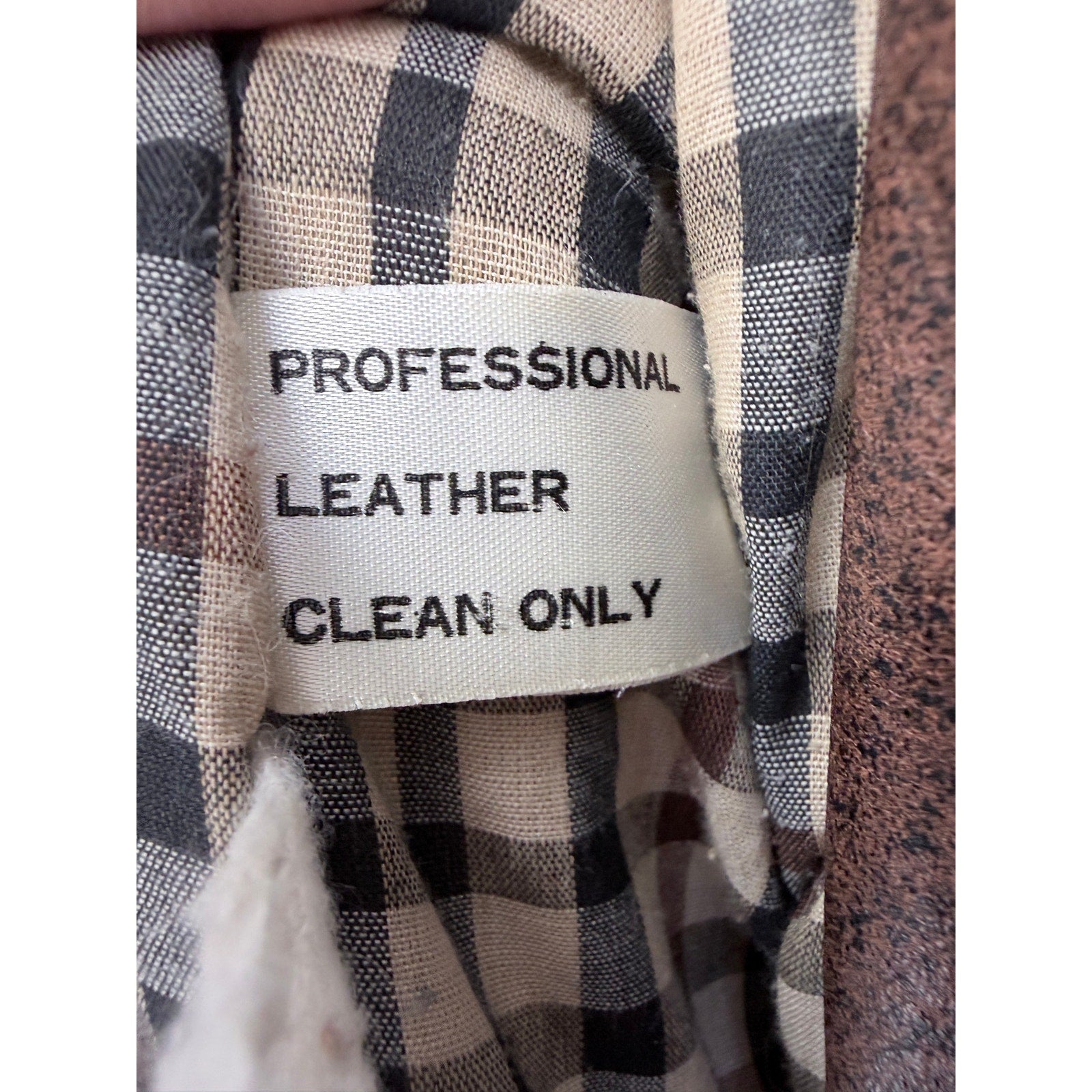 Vintage Leather Jacket Mens XL Brown Distressed Bomber Korea Made Plaid Lined additional view 7