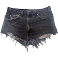 Levi's Women's Black 505 Regular Fit Straight Leg Shorts — front view