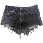 Levi's Women's Black 505 Regular Fit Straight Leg Shorts — front view