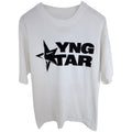 YNG Star Rise And Rise Again T Shirt Mens Medium White Graphic Tee