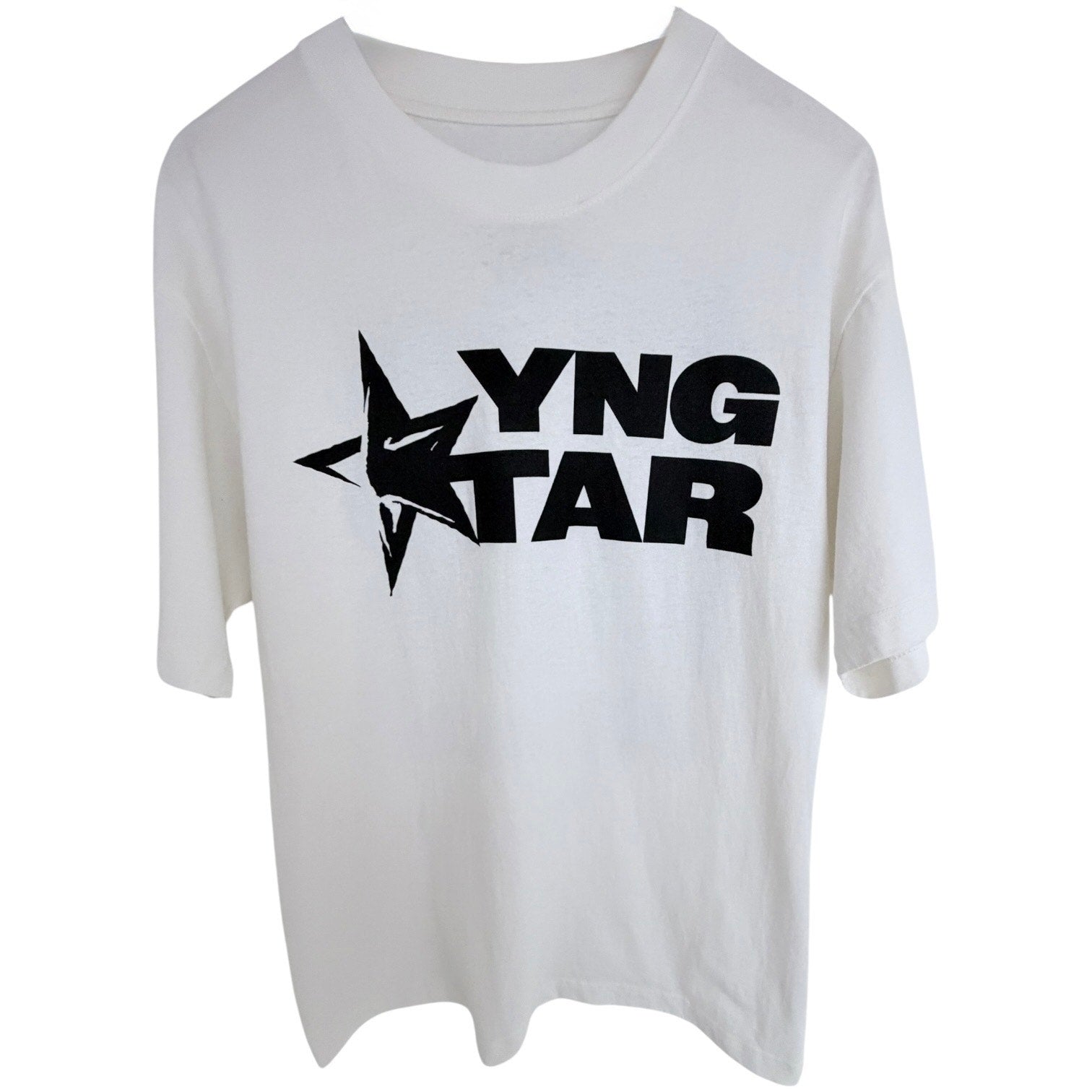 YNG Star Rise And Rise Again T Shirt Mens Medium White Graphic Tee