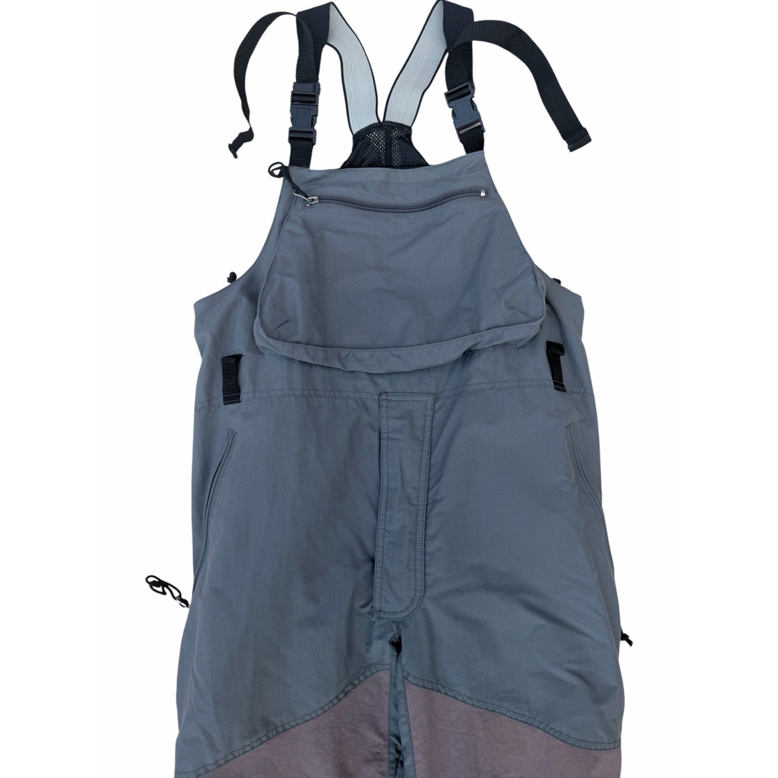 Burton Universe Vintage Adult Large Gray Blue Snowboard Bib Pants
