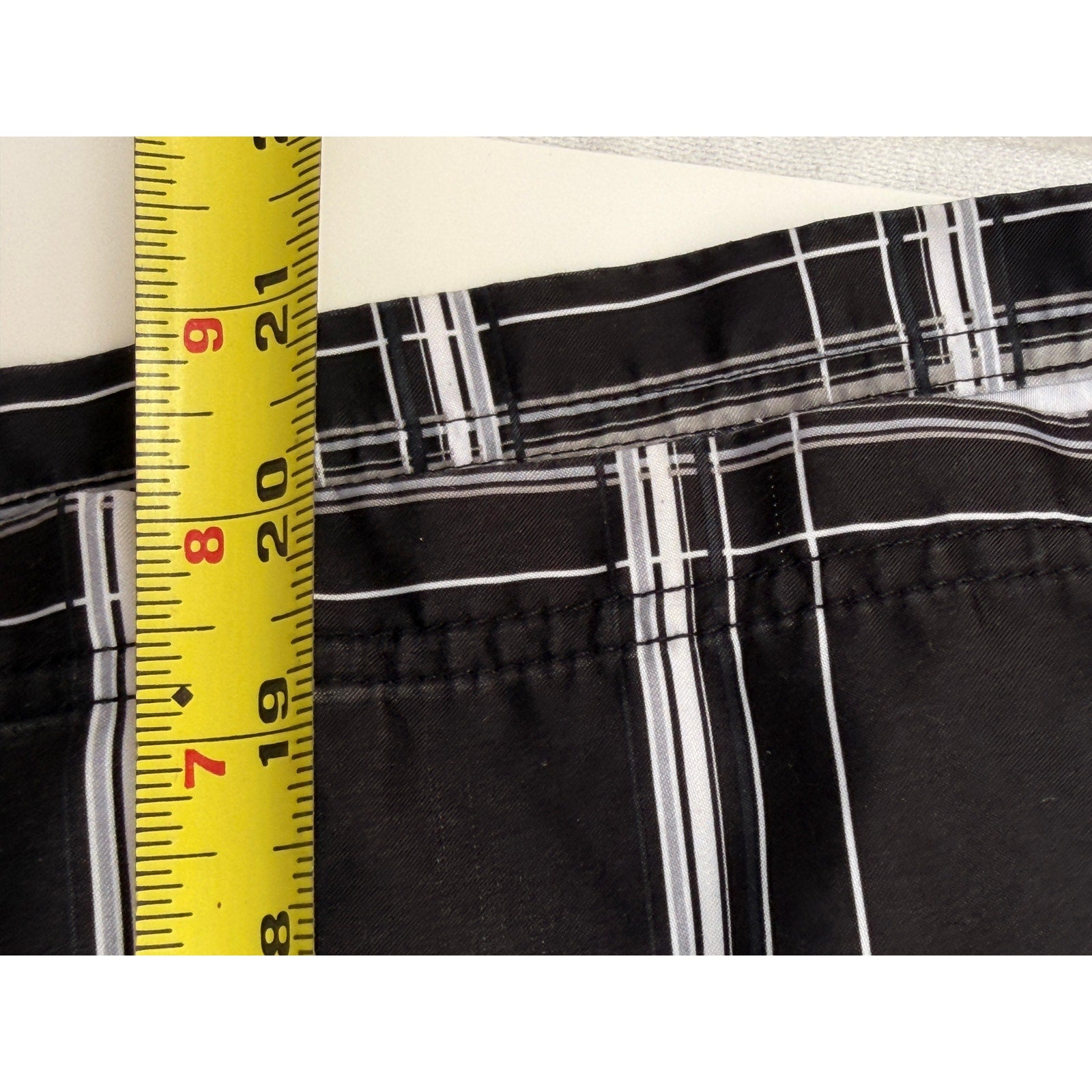 Hurley Board Shorts Mens 34 Black Plaid Swim Surf Shorts