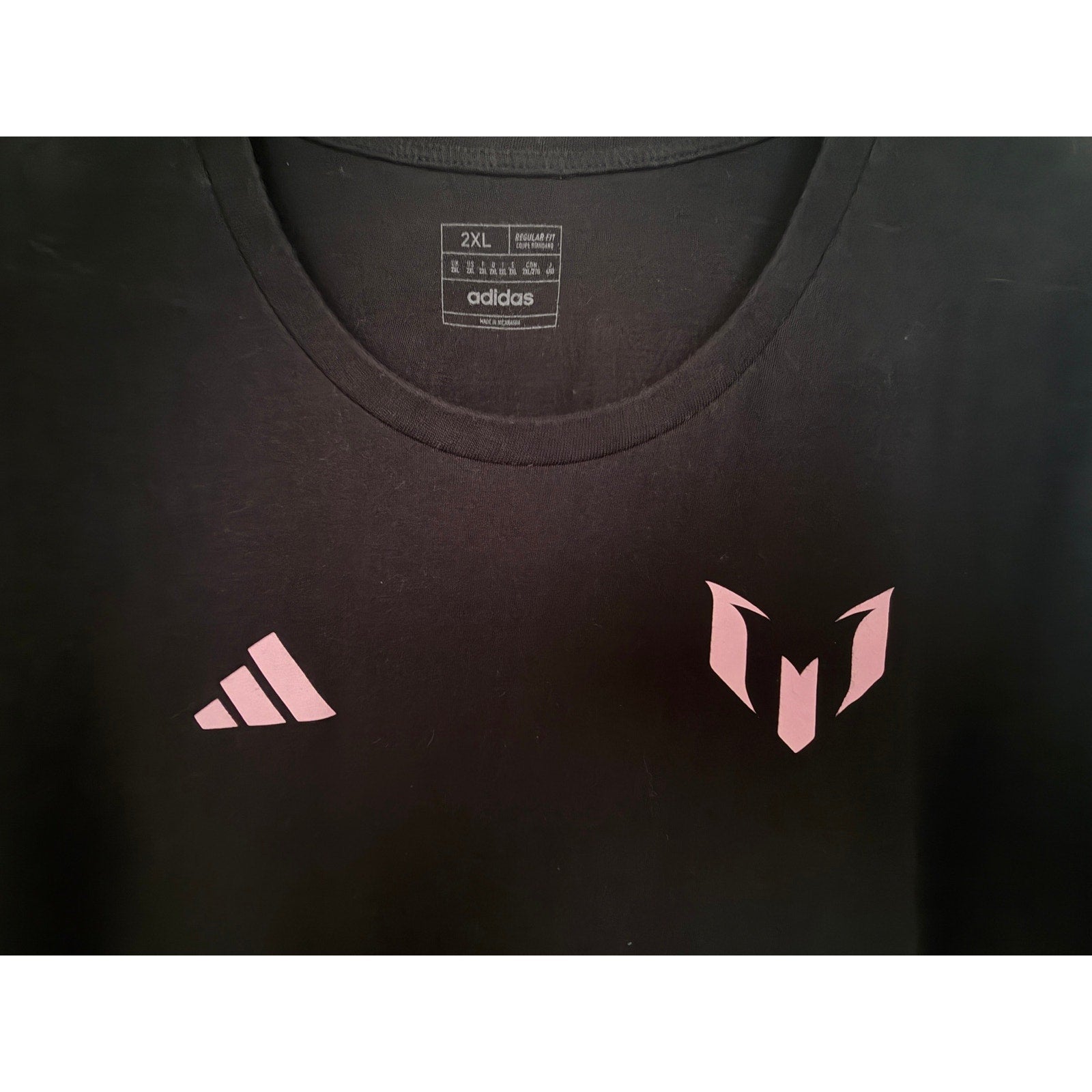 Adidas Lionel Messi Number 10 Soccer T Shirt Mens 2XL Black Graphic Tee