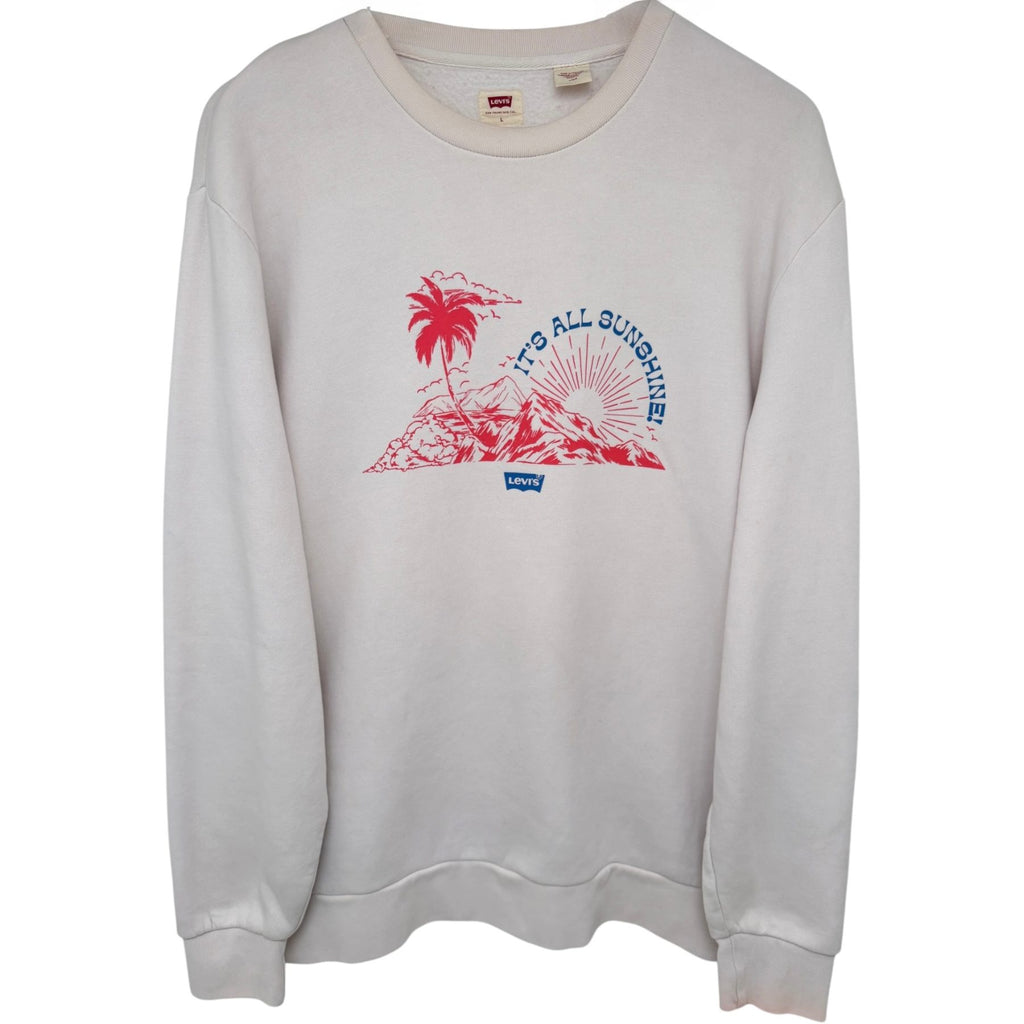 Levi's Men's White It's All Sunshine! Sweatshirt — front view