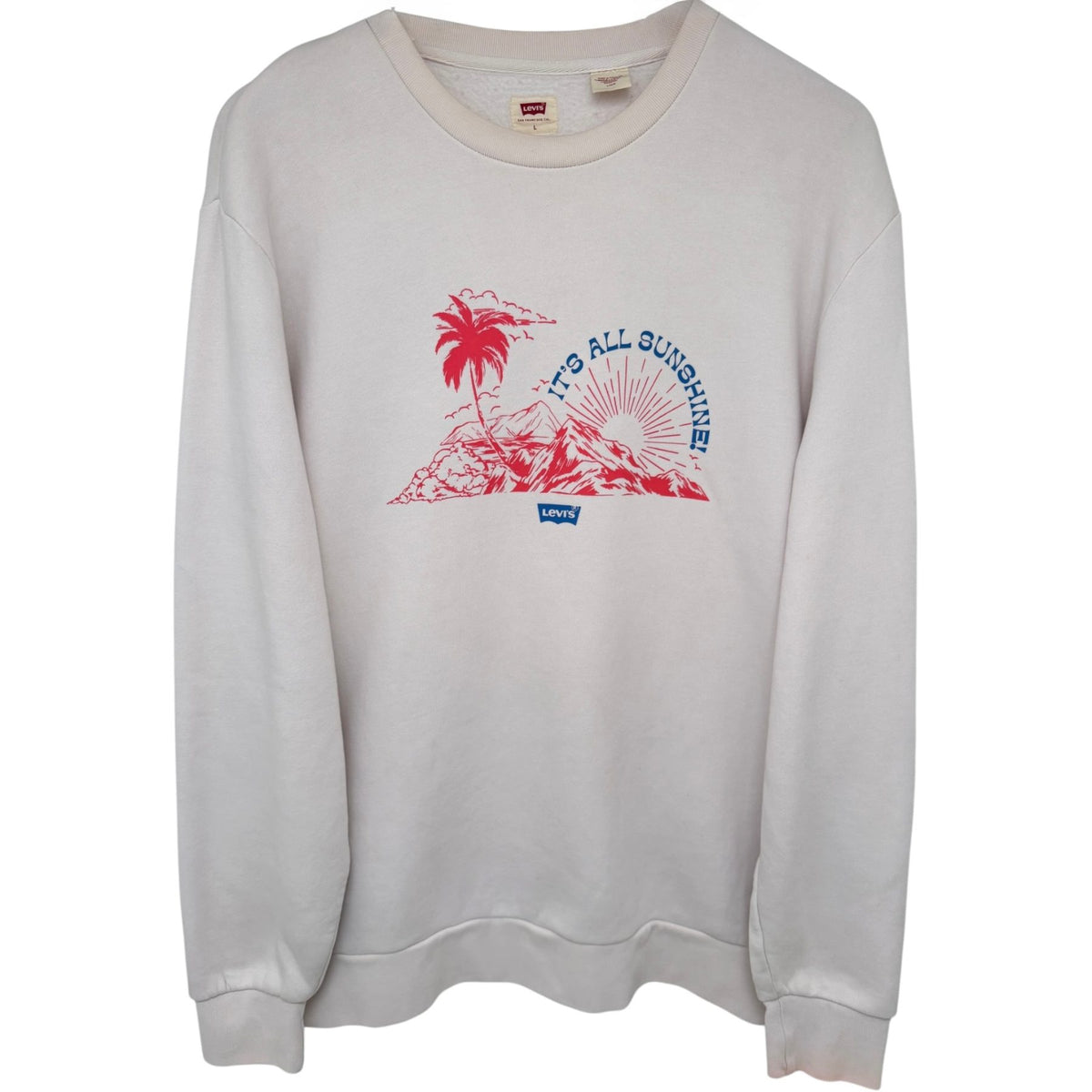 Levi's Men's White It's All Sunshine! Sweatshirt — front view