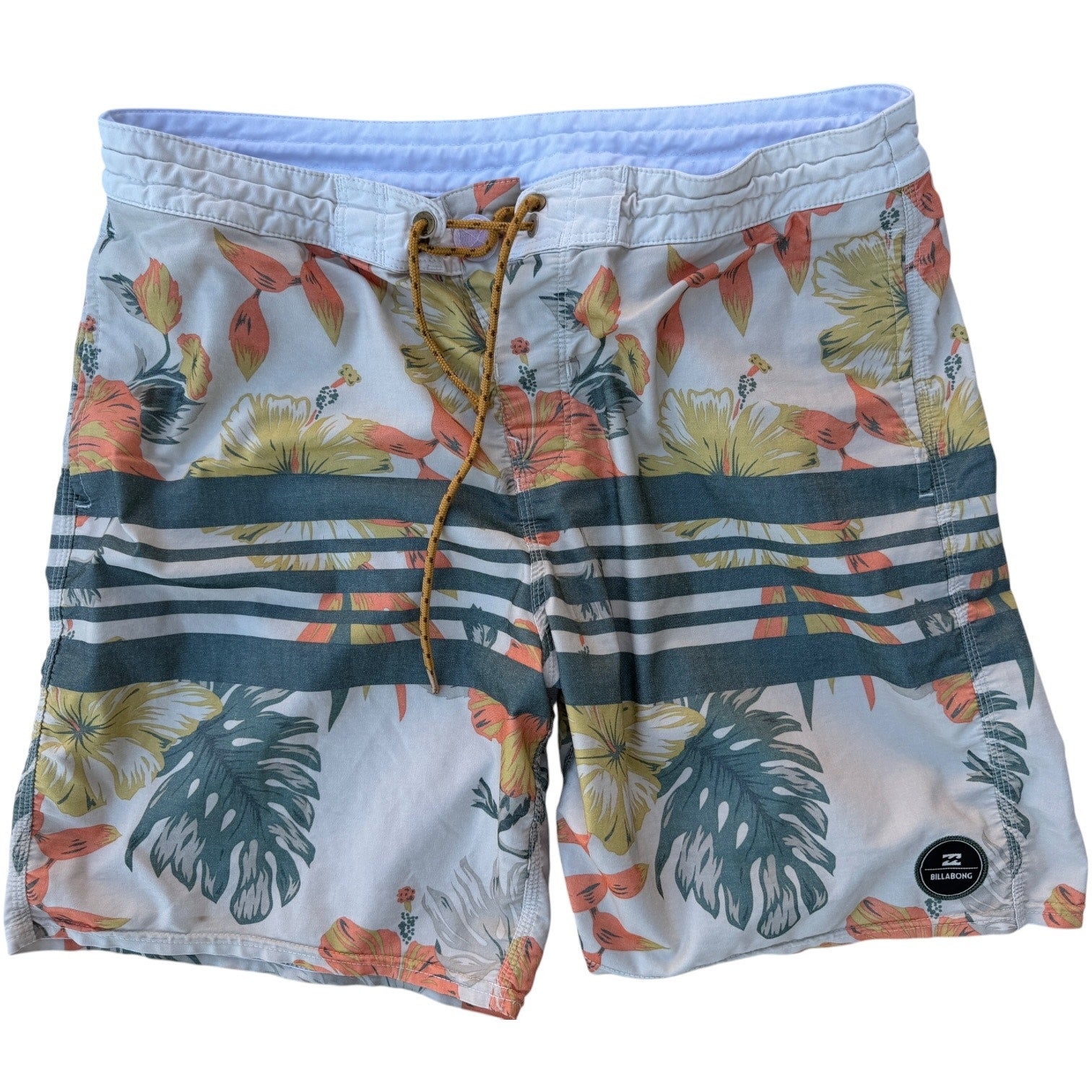Billabong Board Shorts Mens 30 Floral Surf Swim Trunks Beach Stretch