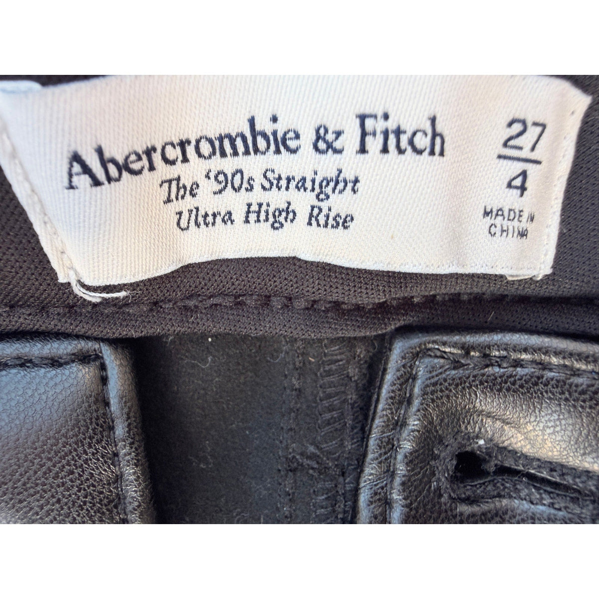 Abercrombie & Fitch Women's Black Faux Leather Pants — photo 3
