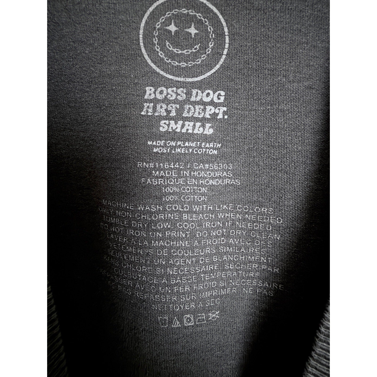 Boss Dog Art Dept Relax Enjoy The Ride Skeleton Graphic T Shirt Mens Small Gray