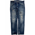 Polo Ralph Lauren Varick Slim Straight Distressed Jeans Mens 31x30 Blue