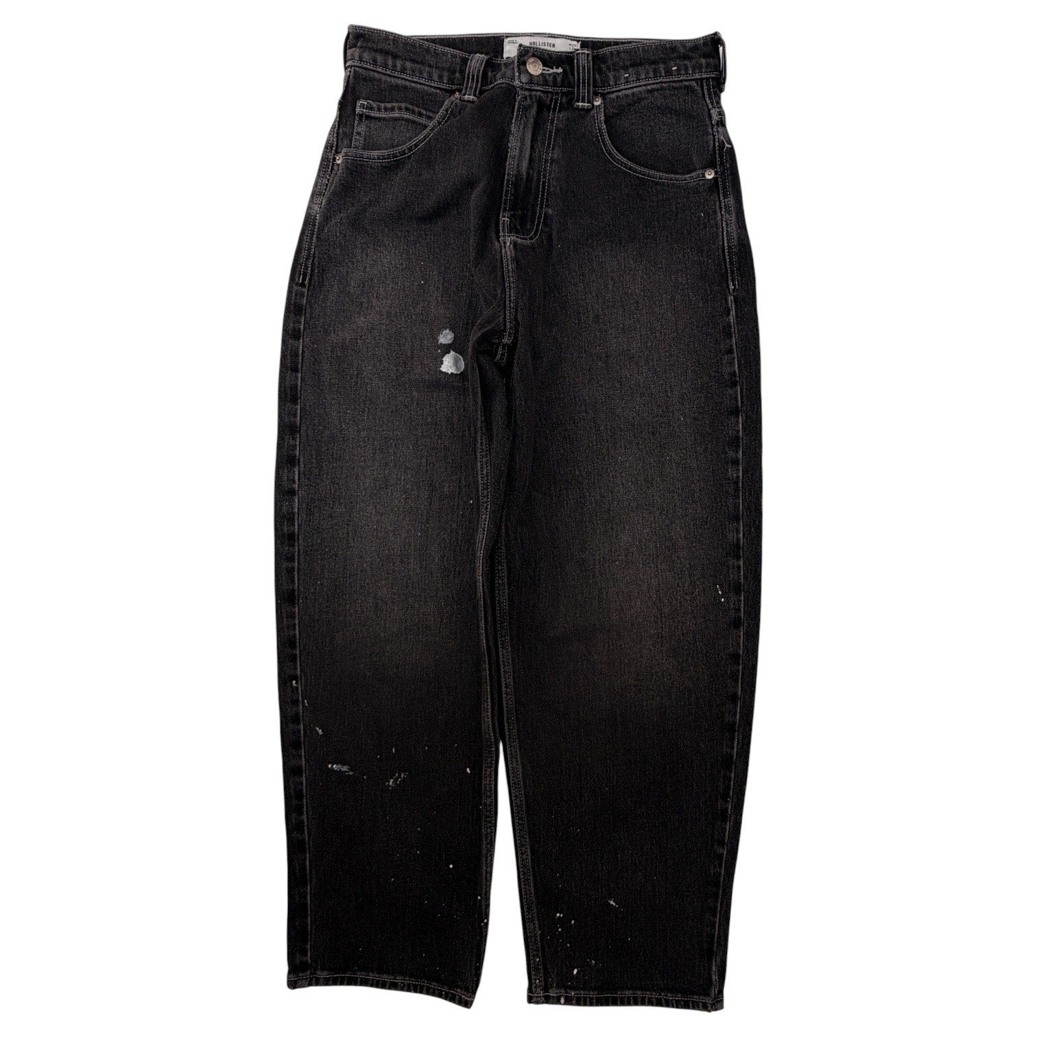 Hollister Baggy Skater Jeans Womens 29x30 Black Wash Cobra Pocket Denim
