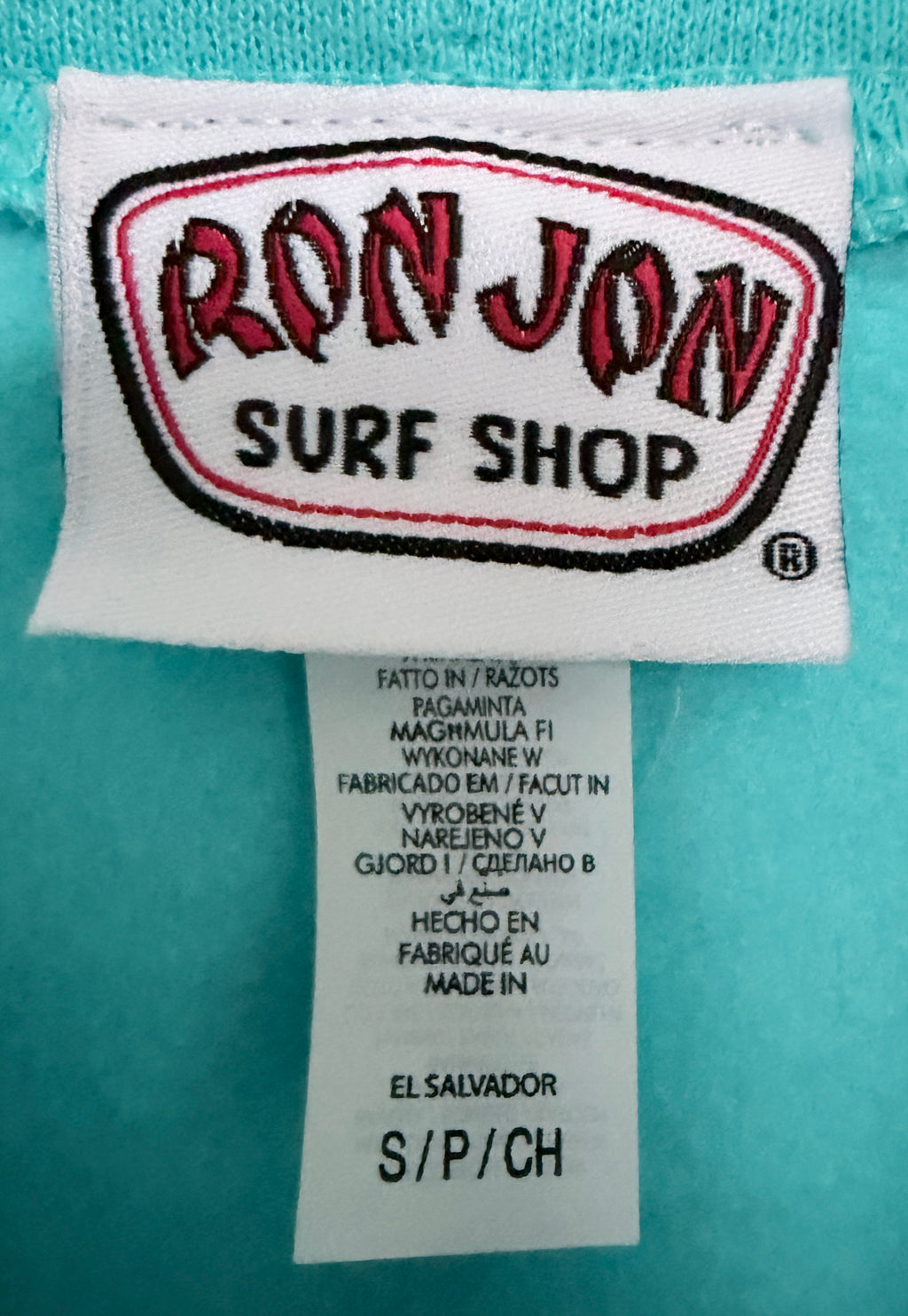Ron Jon Surf Shop Surfboard Graphic Hoodie S Turquoise detail 1
