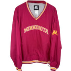 Starter Minnesota Golden Gophers V Neck Pullover Jacket 2XL Maroon front