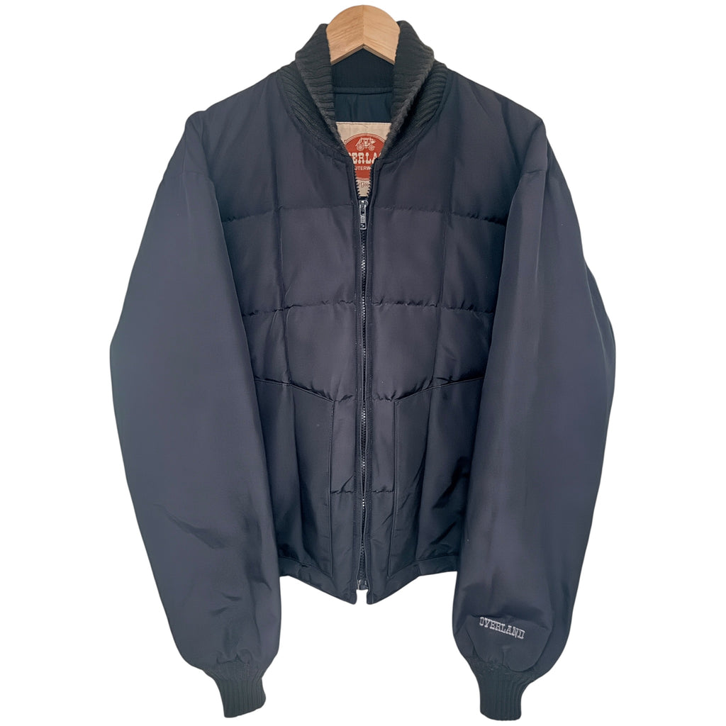 Overland Outerwear Goose Down Bomber Jacket Black 2XL front