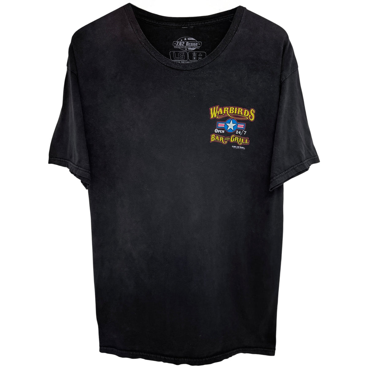 7.62 Design Warbirds Bar and Grill Graphic Tee L Black front