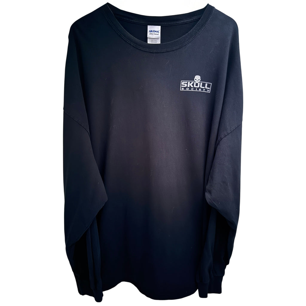 Skull Society Retirement Riding Long Sleeve Graphic Shirt 4XL Black front