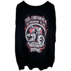 Skull Society Retirement Riding Long Sleeve Graphic Shirt 4XL Black back