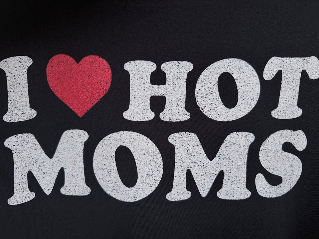 Port & Company I Heart Hot Moms Pullover Hoodie L Black detail 1