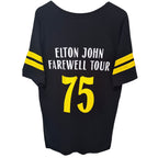 Elton John Farewell Tour 75 Graphic Tee 2XL Black Yellow back