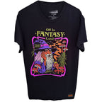 Steven Rhodes Off In Fantasy Land Wizard Graphic Tee L Black front