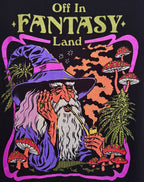 Steven Rhodes Off In Fantasy Land Wizard Graphic Tee L Black detail 1