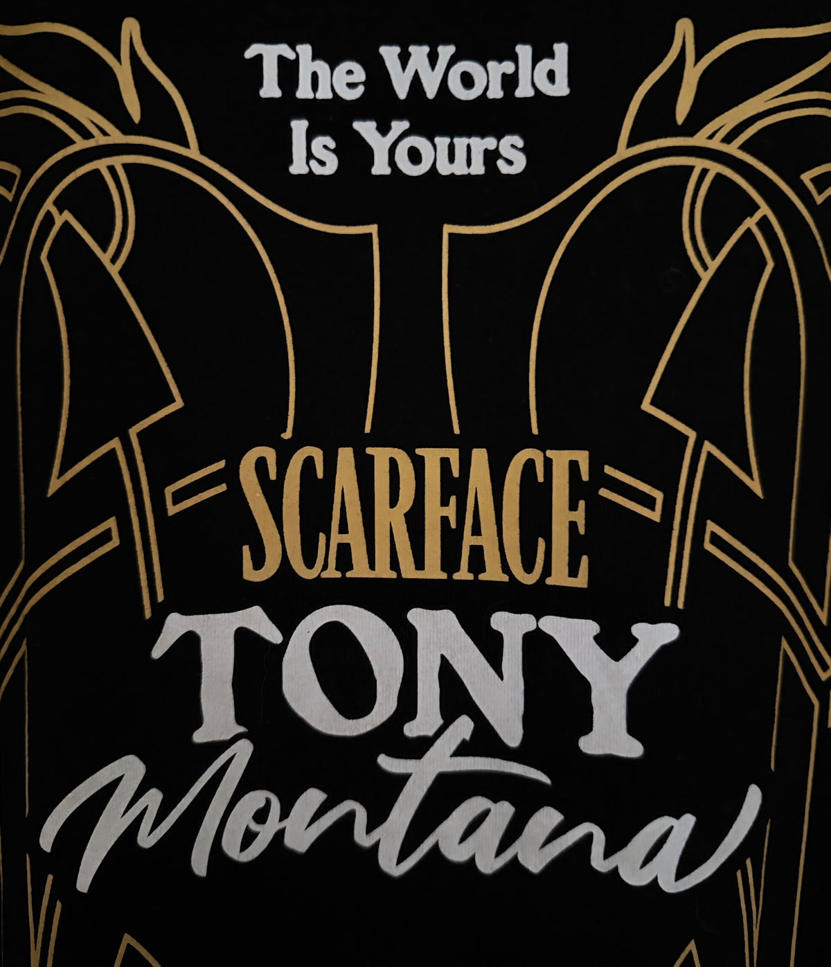 Scarface Tony Montana The World Is Yours Graphic Tee M Black detail 1