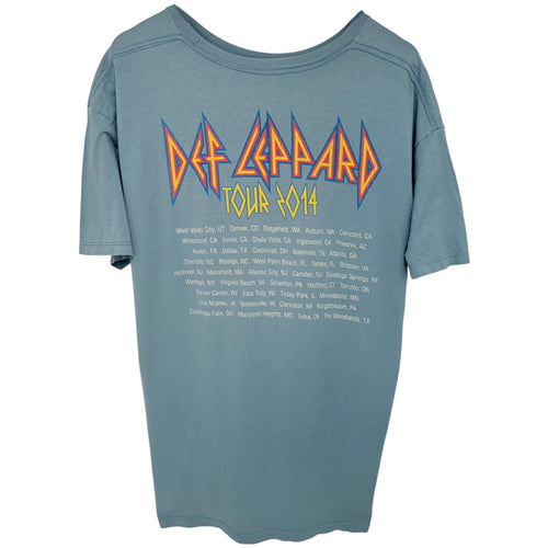 Def Leppard 2014 North American Tour Graphic Tee XL Blue back