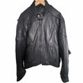 UNIK Ultra Men's Black Leather Motorcycle Jacket Size 50