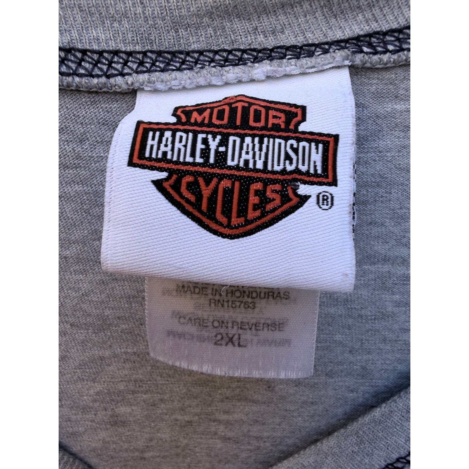 Harley Davidson Long Sleeve Shirt Mens 2XL Gray Motorcycles Maryland Graphic