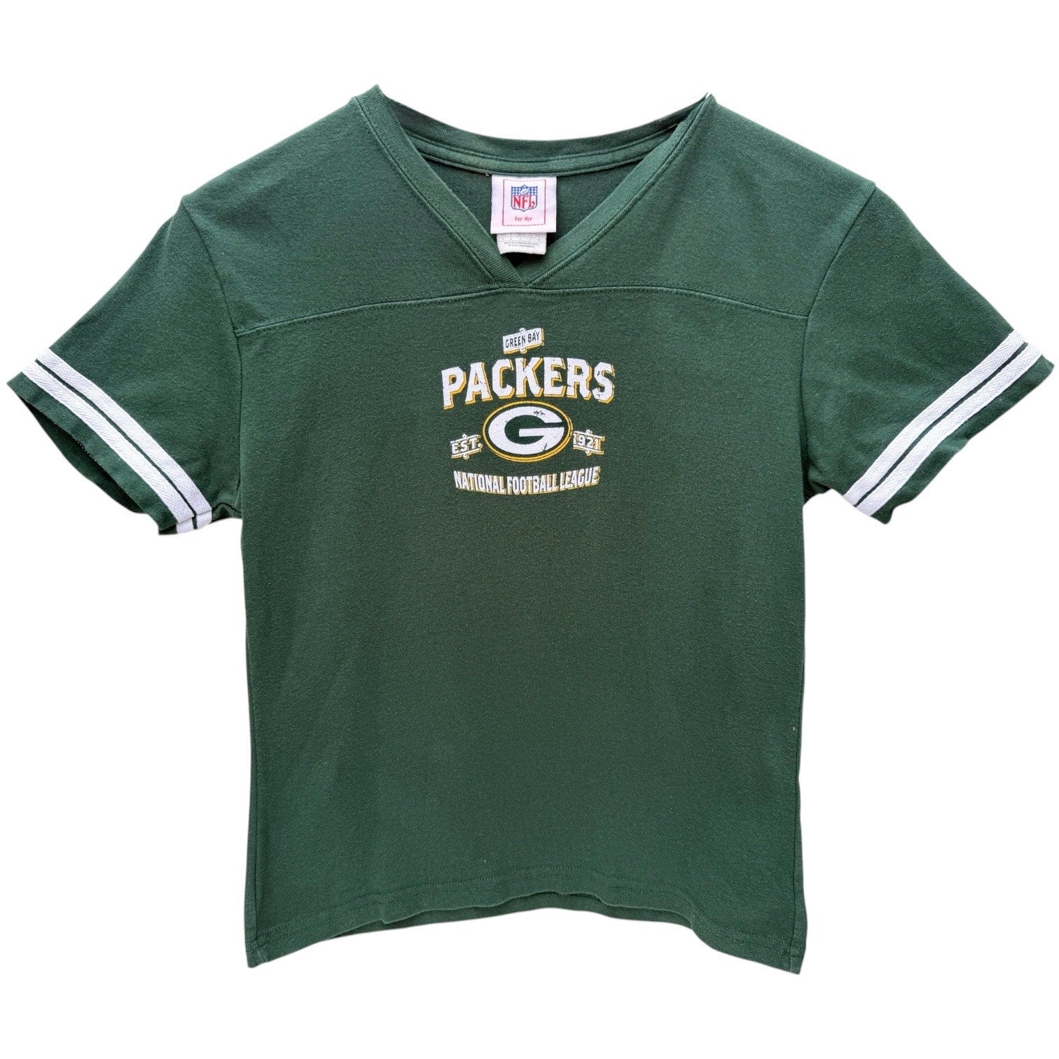 Green Bay Packers Womens T Shirt Large Green NFL Football Logo Graphic Tee