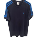 adidas Men's Navy Blue Rugby Raglan Crewneck T-Shirt — front view