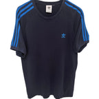 adidas Men's Navy Blue Rugby Raglan Crewneck T-Shirt — front view