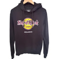 Hard Rock Cafe Orlando Hoodie Mens Medium Black Graphic Pullover Sweatshirt