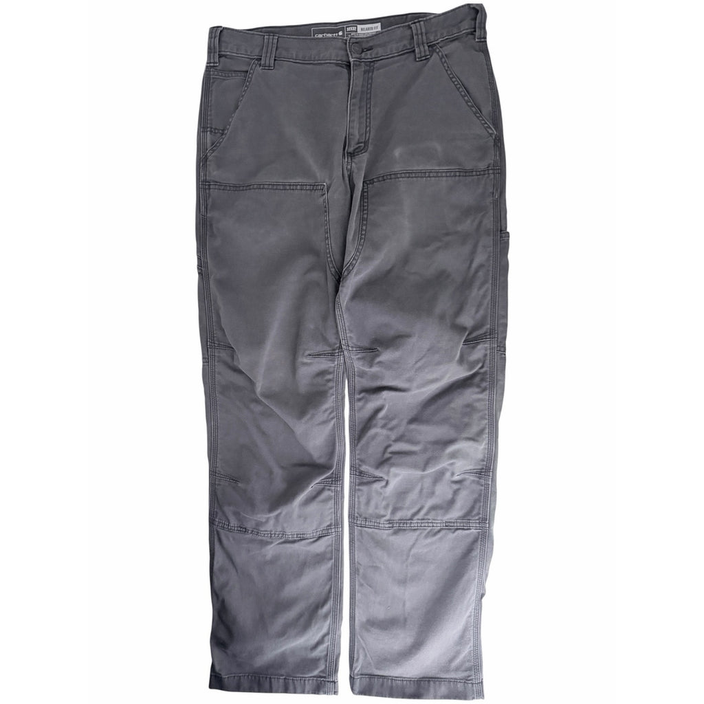 Carhartt Rugged Flex Double Front Utility Work Pants Mens Gray 32x32 Relaxed Fit