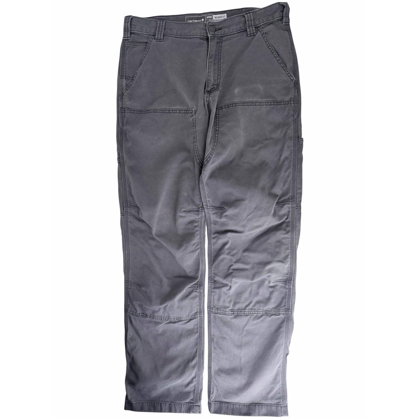 Carhartt Rugged Flex Double Front Utility Work Pants Mens Gray 32x32 Relaxed Fit