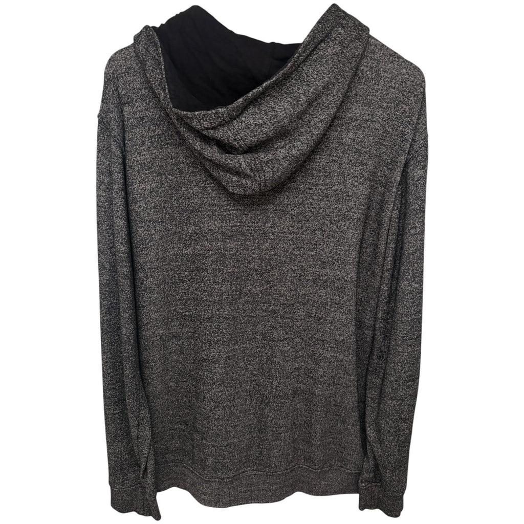 Vans Men's Gray Fleece Hooded Striped Hoodie — back view