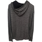Vans Men's Gray Fleece Hooded Striped Hoodie — back view
