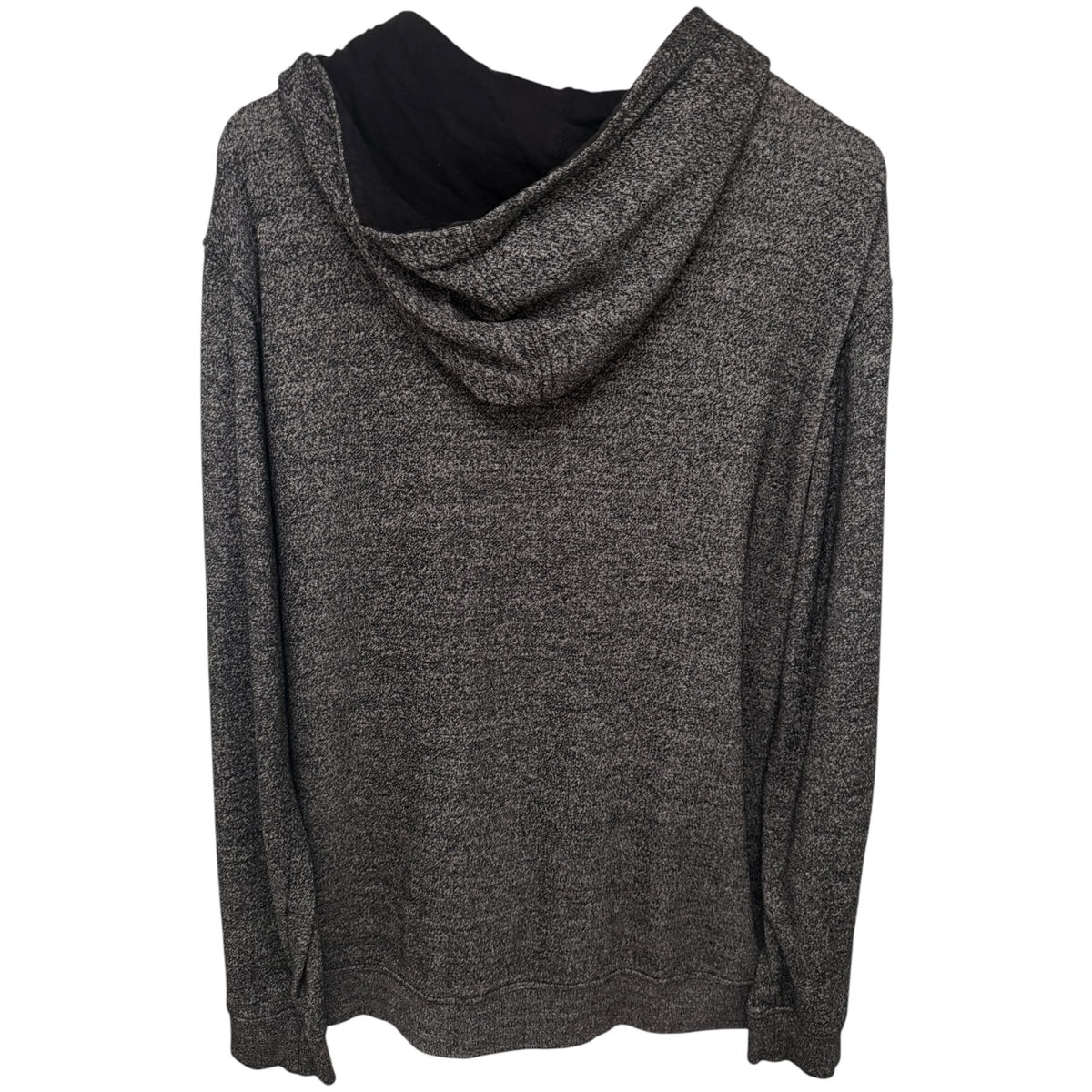 Vans Men's Gray Fleece Hooded Striped Hoodie — back view