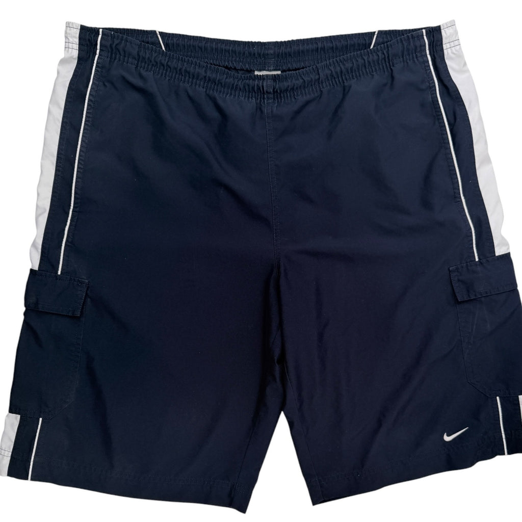 Nike Swim Trunks Mens XL Navy White Cargo Pocket Board Shorts