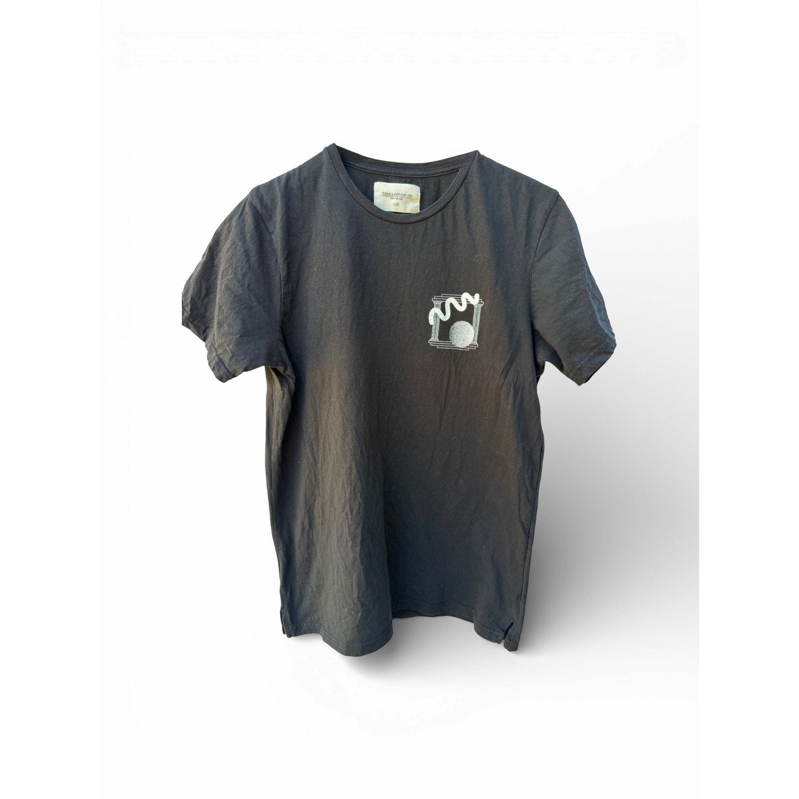 T Bar x Cotton On Graphic T Shirt Mens Large Black Music Art Tee