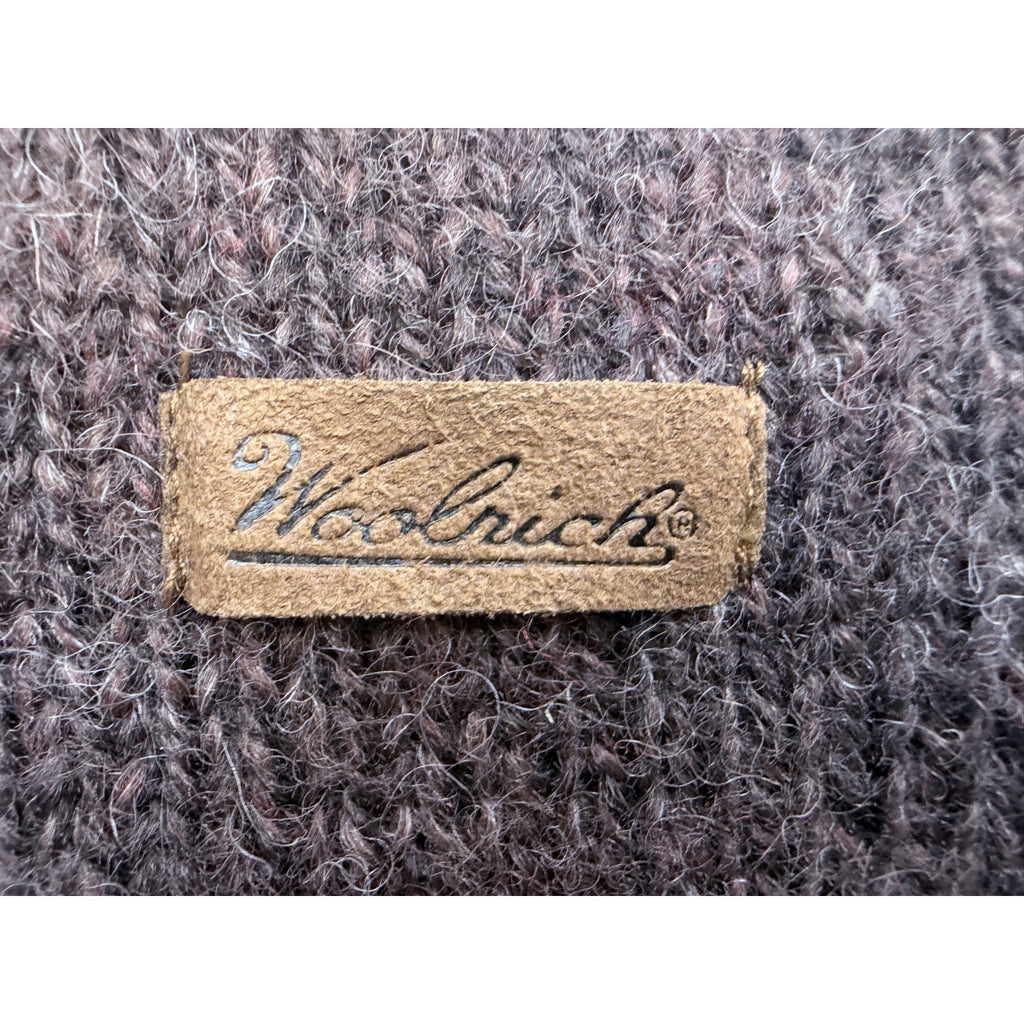 Woolrich Crewneck Sweater Mens Medium Brown Wool Blend Outdoor Heavy Knit
