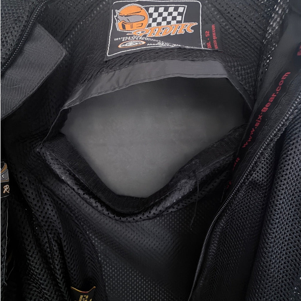 ProStreet Mens 3XL Motorcycle Jacket Black White Mesh CE Armor Riding Coat 52